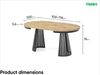 MEBLINI Esstisch Rund Ausziehbar aus Metall - 100-176x76 cm - CONEY - Artisan Eiche/Schwarz Matt - Loft - Esszimmertisch Modern - Küchentisch - Ausziehtisch - Round Dining Table Bild 3