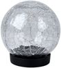 3x LED Solarleuchte, Kugel, Bruchglasoptik, Glas, IP44, Akku, D 12 cm Bild 4