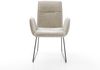 Esszimmerstuhl Vinja-Flex Webstoff Soft Beige Kufengestell Schwarz Bild 2