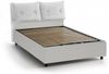 Dmora Doppelbett Aylyn, Bettkasten mit Kunstlederbezug, 100 % Made in Italy, Öffnung vorne, inklusive Matratze 160 x 200 cm, Weiß Bild 5