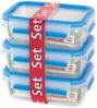 Emsa Frischhaltedose Emsa, Frischhaltedosen, 3er Set, ca. 0,55 l, blau, "Clip & Close" Bild 2