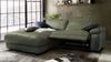 KAWOLA Sofa LOLA Ecksofa Leder moosgrün mit motorischer Relaxfunktion Recamiere links 82 x 178 x 233 cm Bild 2