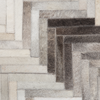 Teppich Kuhfell grau-beige 140x200 cm Patchwork Kurzflor ARSUZ Bild 4