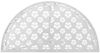 vidaXL Beistelltisch Vintage-Stil Halbrund Metall 72x36x74 cm Silber 245929 Bild 3