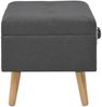 vidaXL Hocker mit Stauraum 3 Stk. Dunkelgrau Stoff 247526 Bild 4