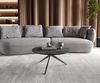 Couchtisch Delron 70x70 cm Keramik Laminam®Noir Desir Braun Kreuzfuß Flach Metall Effektfinish Titan Bild 2