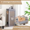 KOMFOTTEU Kratzbaum, Kratztonne mit 3 Höhlen, Sisal-Kratzbretter & 3 Verstecken Bild 4
