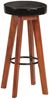 vidaXL Barhocker 2 Stk. Echtleder und Massivholz Akazie, Drehbar [348165] Bild 2