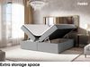 MEBLINI Boxspringbett LIONEL 160x220 cm mit Bettkasten - H3/Grau Webstoff Polsterbett - Doppelbett mit Topper & Bonellfederkern-Matratze Bild 5