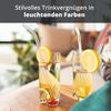 Peill+Putzler Germany 4er Set Longdrinkgläser mit buntem Boden, 300 ml Volumen, mehrfarbige Trinkgläser, Wassergläser in 6 Farben, Coctailgläser, spühlmaschinengeeignet & pflegeleicht Bild 4