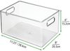 Aufbewahrungsbox Ablagebox Organizer mit Griffen mDesign 2er Set durchsichtig Bild 3