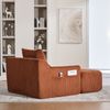 Sessel Cord mit Fußhocker, 147x110x67 cm,Relaxsessel mit Stauraumtaschen & Federkern, kein Aufbau,orange Bild 5