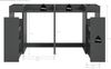 Waschmaschienenumbau Set (B/H/T: 190x101x60 cm) in anthrazit Nachbildung Bild 4