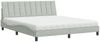 vidaXL Bett mit Matratze "Hanko" Hellgrau 180x200 cm Samt 3208610 Bild 2