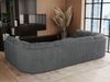 Ecksofa, Sofa big XXL, Wellenfedern, Wohnlandschaft XXL, mit Schlaffunktion - COMODO U - Dunkelgrau Cord Bild 3