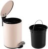 HTI-Living Kosmetikeimer Kosmetikeimer Jannik 3 Liter Rosa, Mülleimer Treteimer Edelstahl Bild 3