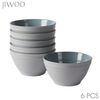 JIWOO Müslischale 6er Ø11,8cm, Frühstückschalen Eisschale Dessertschalen Schale, Keramik, (Schaleset, 6-tlg), Porzellan Hochwertiges Schalen Grau Mikrowellenofen Spülmaschine Bild 4