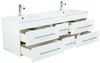 Badmöbel Milano XL 172cm Doppel- Waschtisch SoftClose weiss hochglanz : Weiss hochglanz Bild 5