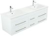 Badmöbel Milano XL 172cm Doppel- Waschtisch SoftClose weiss hochglanz : Weiss hochglanz Bild 2