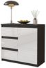 Furnica Kommode MIKEL, 3 Schubladen und 1 Tür - Anthrazit Grau H75cm B80cm T35cm (1 St) Bild 5
