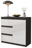 Furnica Kommode MIKEL, 3 Schubladen und 1 Tür - Anthrazit Grau H75cm B80cm T35cm (1 St) Bild 4