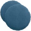 vidaXL Sitzkissen 2 pcs Blau Ø50 x 19 cm Samt 42014173 Bild 2