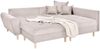Home affaire Ecksofa Rice L-Form, Set, mit Bonnellfederkern, Hocker & Kissen, Ottomane beidseitig montierbar Bild 3