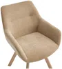 Vente-unique - VELBURY Stuhl Stoff Beige - B 62,5 cm x H 84 cm x L 58 cm Bild 5