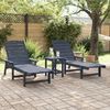 vidaXL Sonnenliege 2 pcs Marineblau 195,5 x 53 x 98,5 cm Polyethylen 3335851 Bild 3