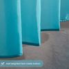Furlinic Duschvorhang Textil Polyester 150x180 Weiß Aquamarine Shimmelresistent Bild 4