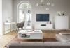 AX LIVING Modern Kommode Eternas K104 mit Lamellenfront 104 cm Weiß Bild 3
