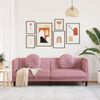 vidaXL Sofa mit Kissen 3-Sitzer Rosa Samt 372645 Bild 3