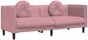 vidaXL Sofa mit Kissen 3-Sitzer Rosa Samt 372645 Bild 2