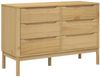 vidaXL Kommode FLORO Wachsbraun Massivholz Kiefer 374011 Bild 2