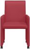 vidaXL Esszimmerstühle mit Rollen 2 pcs Weinrot 57 x 66 x 94 cm 42017820 Bild 4