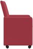 vidaXL Esszimmerstühle mit Rollen 2 pcs Weinrot 57 x 66 x 94 cm 42017820 Bild 5