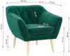 Sofa, Skandinavischer Stil, Holzbeine - PIRS - 1 Sitzer - Dunkelgrün - Velvet Bild 3