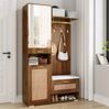 Garderoben-Set 110x38x190 cm mit Spiegel und 16-farbiger LED-Beleuchtung – modernes Design Bild 5