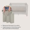 Lionelo Ellen 3 in 1 Reisebett von 0 bis 3 Jahren, Beistellbett für Neugeborene und ältere Kinder bis 15 kg, 2 Matratzenhöhen, Befestigungsgurte, seitlicher Reißverschluss, 2 Rollen, Tasche Bild 4