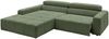 KAWOLA Sofa RENO Ecksofa Feincord olivgrün mit motorischem Sitzvorzug Longchair links 68 x 217 x 258 cm Bild 5