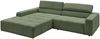 KAWOLA Sofa RENO Ecksofa Feincord olivgrün mit motorischem Sitzvorzug Longchair links 68 x 217 x 258 cm Bild 4