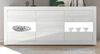 Imv 'Nobile' Sideboard 2 Vitrinenfach, hochglanz weiß / Stone Design grau, 217 x 90 cm Bild 2