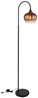LED Stehleuchte, gebogen, Glas kupfer, schwarz, H 150 cm Bild 2