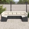 vidaXL Sofa Set mit Kissen 9 pcs Schwarz Poly Rattan 3346877 Bild 3