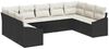 vidaXL Sofa Set mit Kissen 9 pcs Schwarz Poly Rattan 3346877 Bild 2
