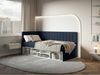 Selsey 'Ventrio' Jugendbett linksseitig mit Regalen, Easy-Clean-Samtbezug, dunkelblau, 90x200 cm Bild 3