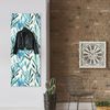 Queence Garderobe - "Lashex" Druck auf hochwertigem Arcylglas inkl. Edelstahlhaken und Aufhängung, Format: 50x120cm Bild 2