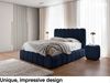 MEBLINI Polsterbett 160x200 mit Lattenrost mit Matratze - CARLOS - Blau Boucle - Bubble Bett - Cloud Bett - Marshmallow Bed - Kopfteil Bett mit Stauraum Bild 2