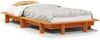 vidaXL Massivholzbett ohne Matratze Wachsbraun 100x200 Kiefernholz 850667 Bild 2