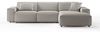 KAWOLA Sofa RANI Ecksofa Cord steingrau Recamiere rechts 71 x 189 x 299 cm Bild 2